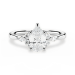 Cynthia Pear Cut Lab Grown Diamond 14Kt White Gold Engagement Ring