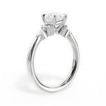 Cynthia Pear Cut Lab Grown Diamond 18Kt White Gold Engagement Ring - View 3