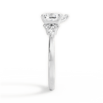 Cynthia Pear Cut Lab Grown Diamond Platinum Engagement Ring - View 2