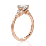 Cynthia Round Cut Lab Grown Diamond 18Kt Rose Gold Engagement Ring - View 4