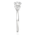 Cynthia Round Cut Lab Grown Diamond 14Kt White Gold Engagement Ring - View 3