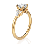 Cynthia Round Cut Lab Grown Diamond 18Kt Yellow Gold Engagement Ring - View 3