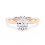 Angie Oval Cut Lab Grown Diamond 18Kt Rose Gold Engagement Ring
