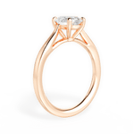 Angie Oval Cut Lab Grown Diamond 18Kt Rose Gold Engagement Ring - View 3