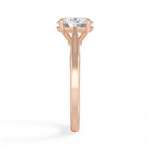 Angie Oval Cut Lab Grown Diamond 18Kt Rose Gold Engagement Ring - View 4