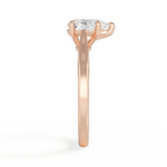 Angie Pear Cut Lab Grown Diamond 18Kt Rose Gold Engagement Ring - View 3