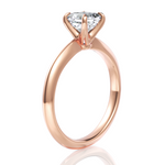 Beatrice Asscher Cut Lab Grown Diamond 18Kt Rose Gold Engagement Ring - View 3