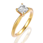 Beatrice Asscher Cut Lab Grown Diamond 18Kt Yellow Gold Engagement Ring - View 2