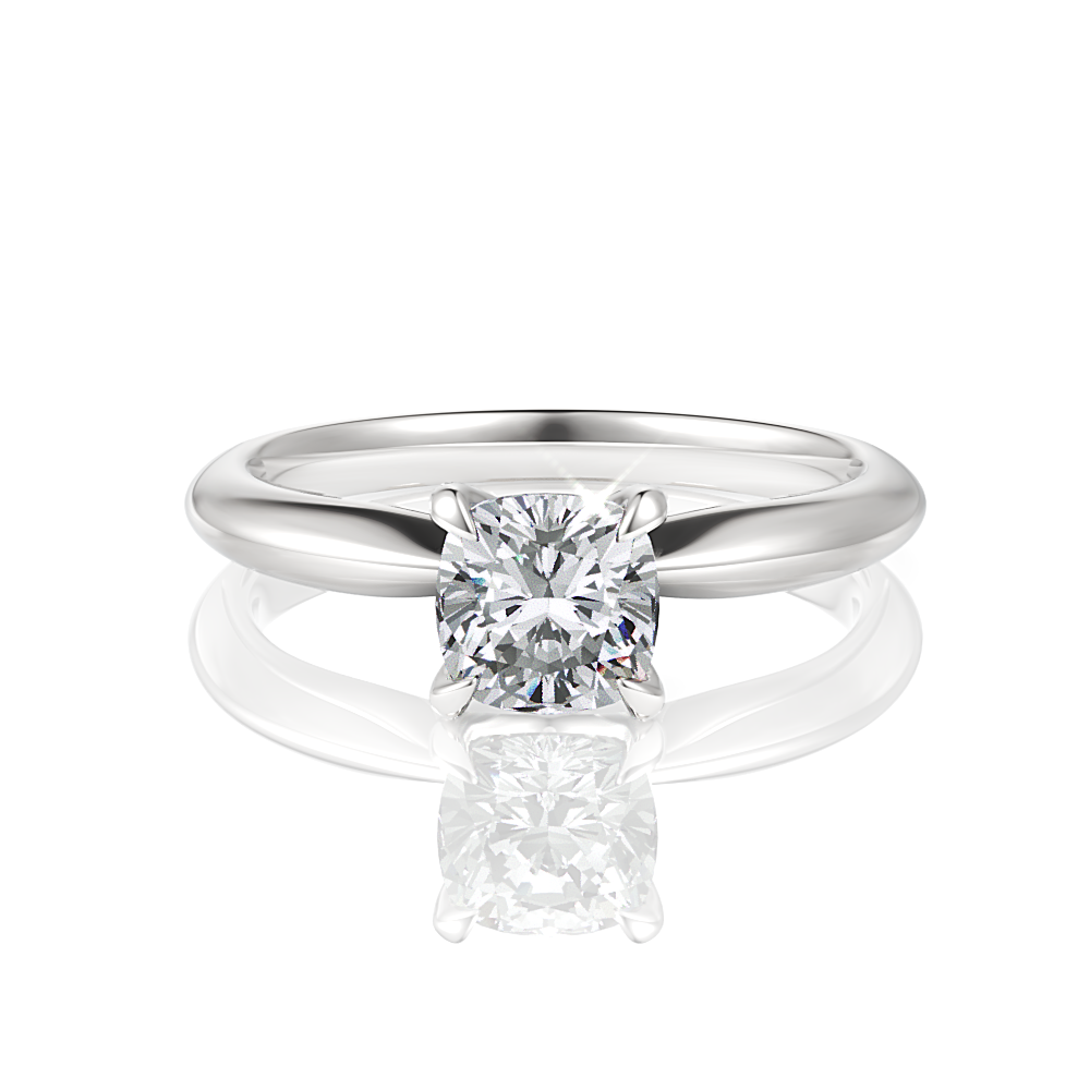 Beatrice Cushion Cut Lab Grown Diamond Platinum Engagement Ring