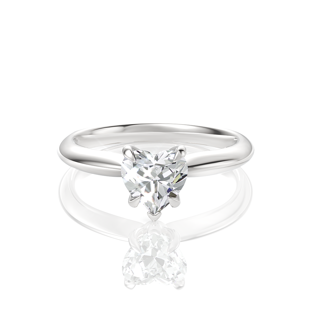 Beatrice Heart Cut Lab Grown Diamond Platinum Engagement Ring