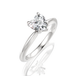 Beatrice Heart Cut Lab Grown Diamond 14Kt White Gold Engagement Ring - View 2
