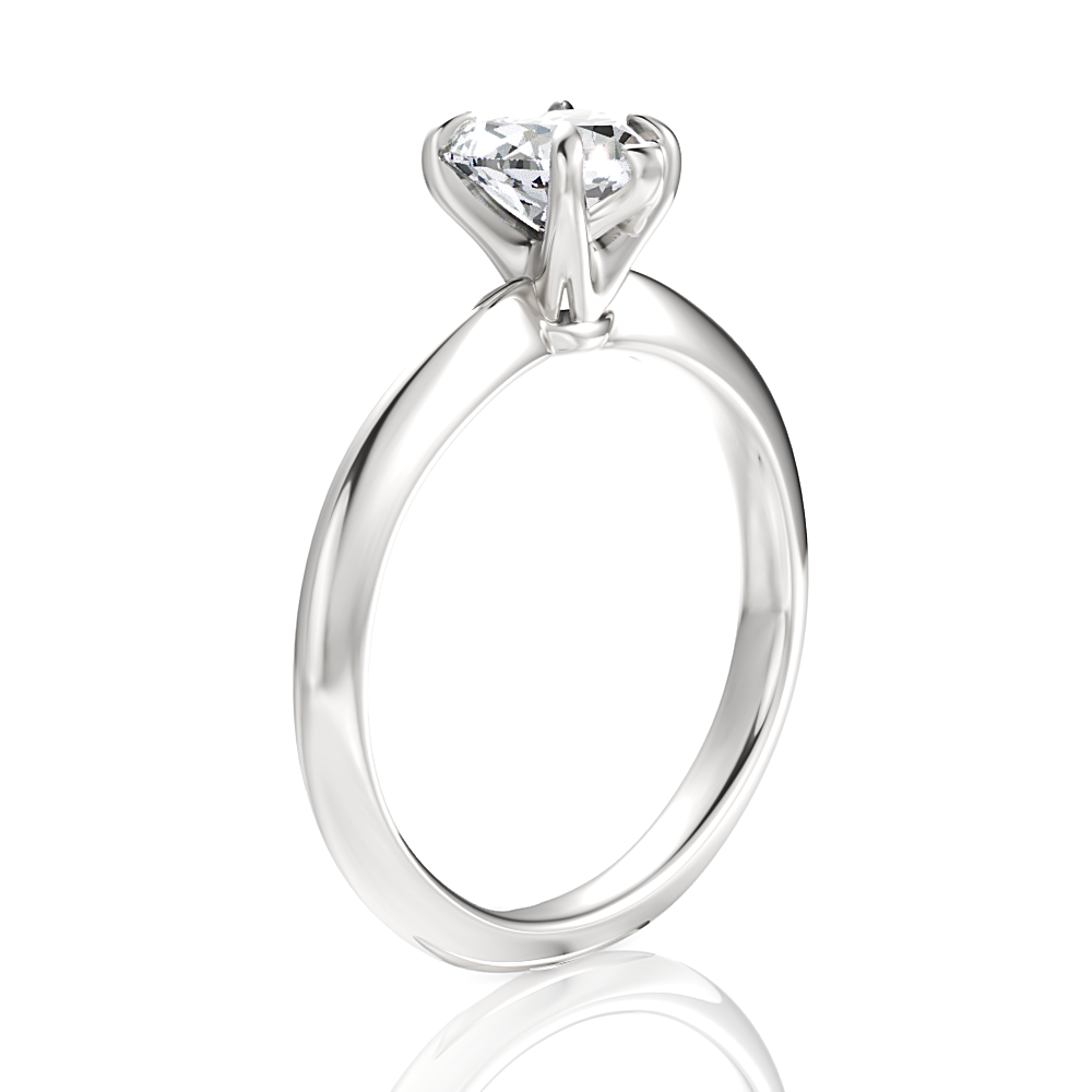 Beatrice Heart Cut Lab Grown Diamond Platinum Engagement Ring - View 3