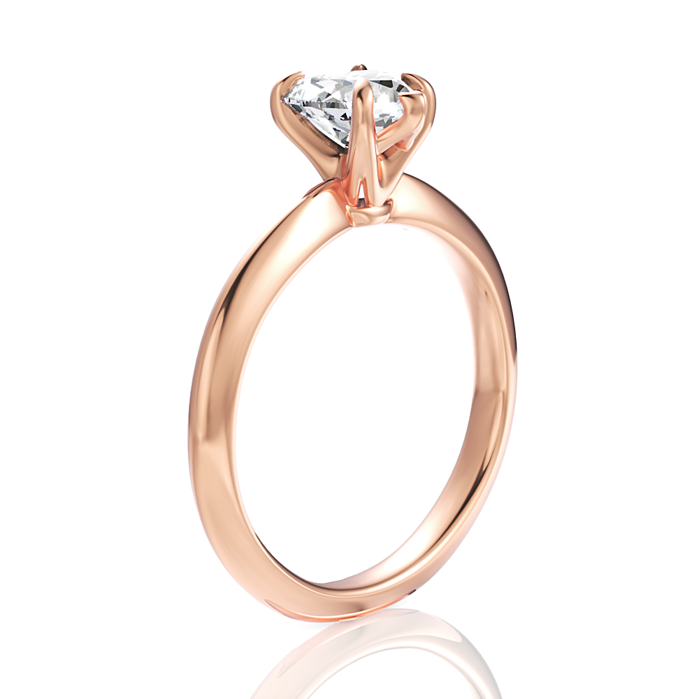 Beatrice Heart Cut Lab Grown Diamond 18Kt Rose Gold Engagement Ring - View 3