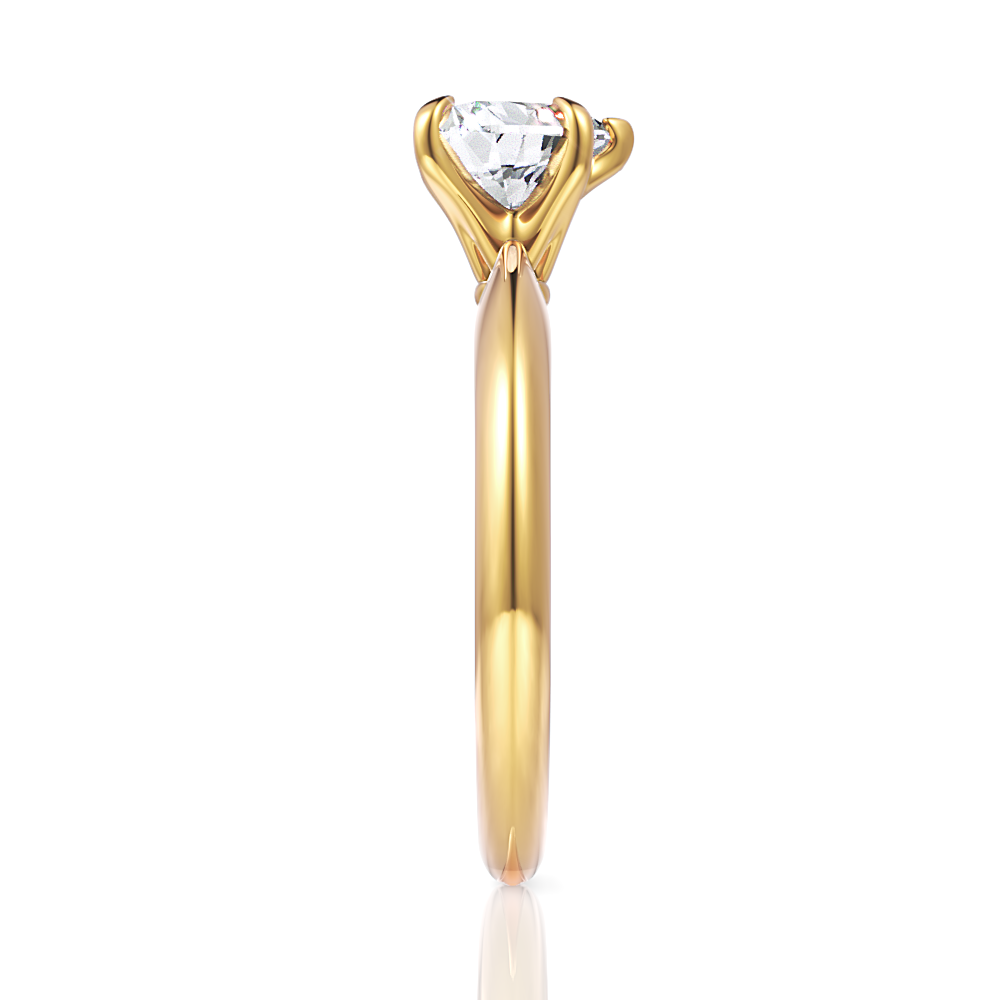 Beatrice Heart Cut Lab Grown Diamond 18Kt Yellow Gold Engagement Ring - View 4