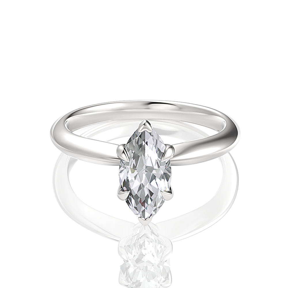 Beatrice Marquise Cut Lab Grown Diamond Platinum Engagement Ring