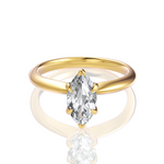 Beatrice Marquise Cut Lab Grown Diamond 18Kt Yellow Gold Engagement Ring