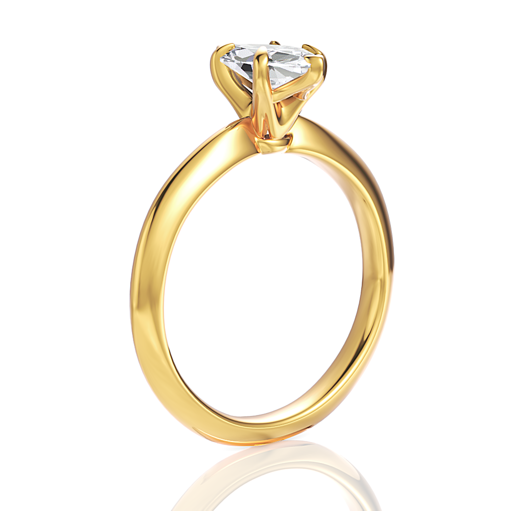 Beatrice Marquise Cut Lab Grown Diamond 18Kt Yellow Gold Engagement Ring - View 3