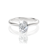 Beatrice Oval Cut Lab Grown Diamond 18Kt White Gold Engagement Ring