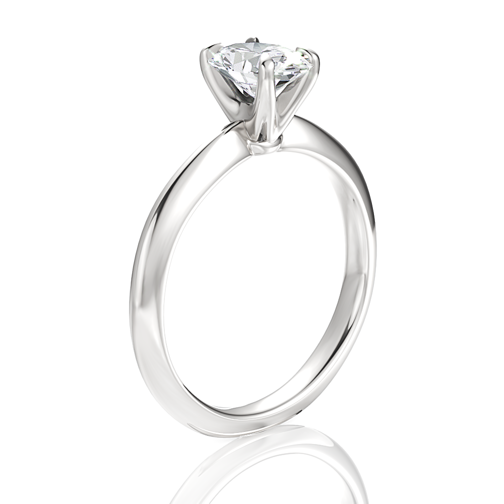 Beatrice Oval Cut Lab Grown Diamond Platinum Engagement Ring - View 3