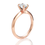 Beatrice Oval Cut Lab Grown Diamond 18Kt Rose Gold Engagement Ring - View 3