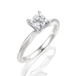 Beatrice Princess Cut Lab Grown Diamond Platinum Engagement Ring - View 2