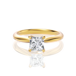Beatrice Princess Cut Lab Grown Diamond 18Kt Yellow Gold Engagement Ring