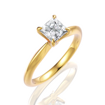 Beatrice Princess Cut Lab Grown Diamond 18Kt Yellow Gold Engagement Ring - View 2
