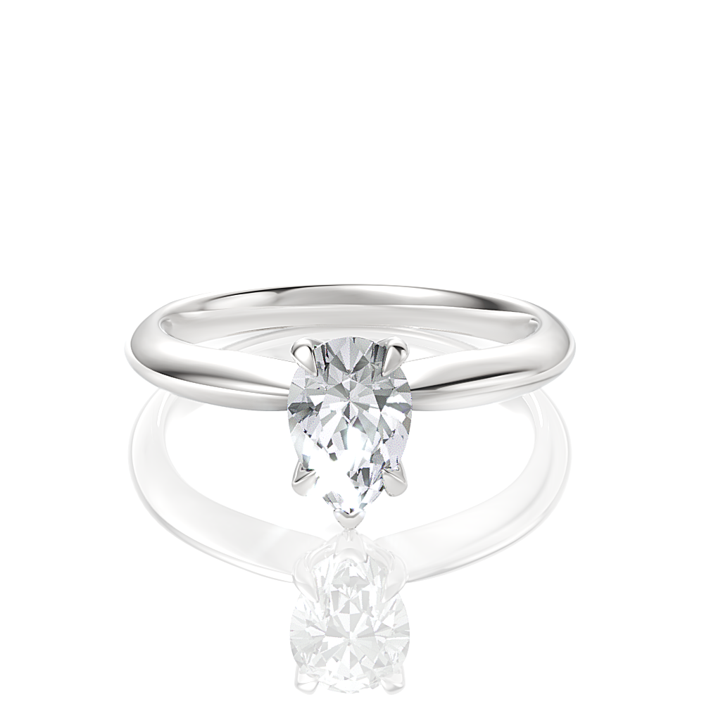 Beatrice Pear Cut Lab Grown Diamond 18Kt White Gold Engagement Ring