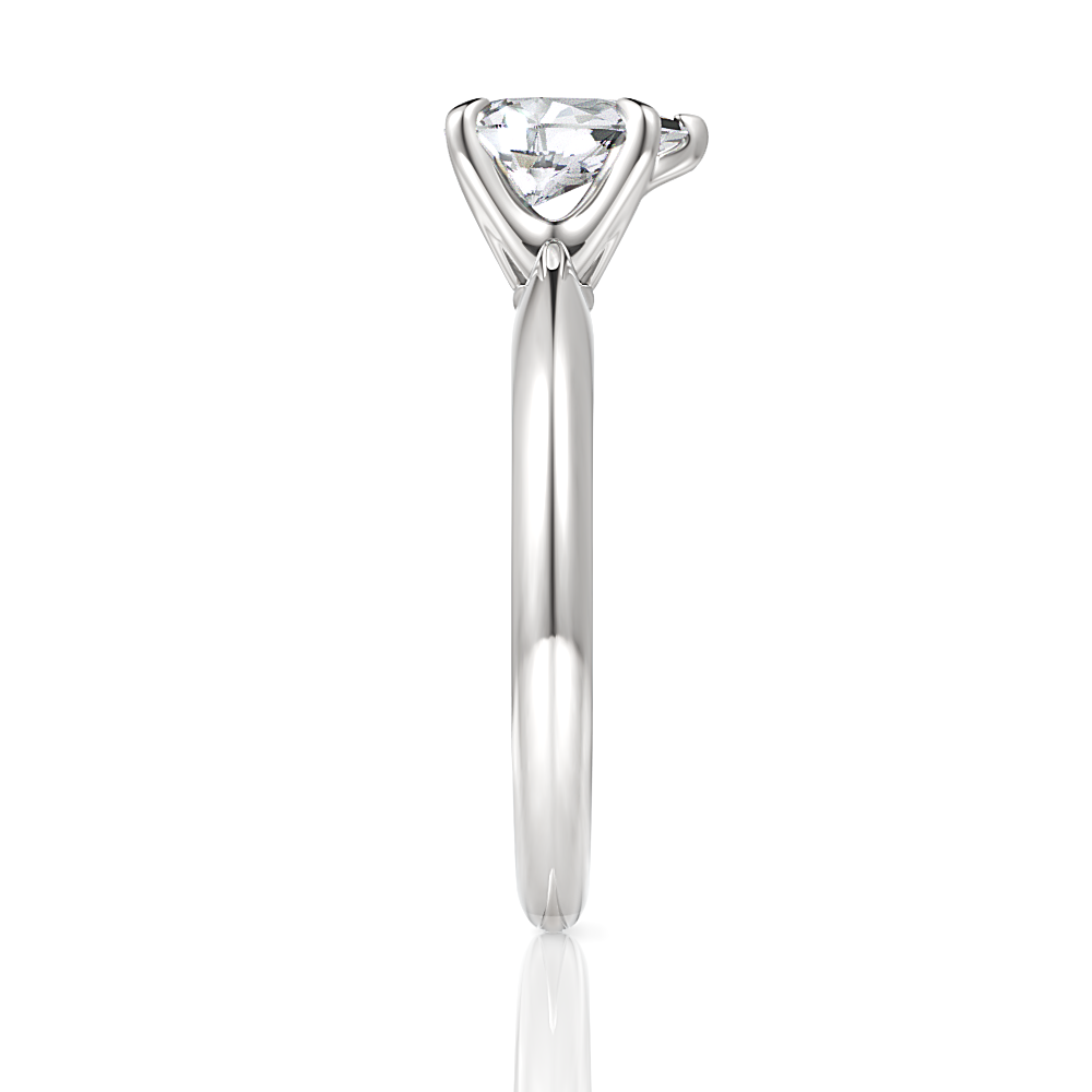 Beatrice Pear Cut Lab Grown Diamond Platinum Engagement Ring - View 4