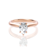 Beatrice Pear Cut Lab Grown Diamond 18Kt Rose Gold Engagement Ring