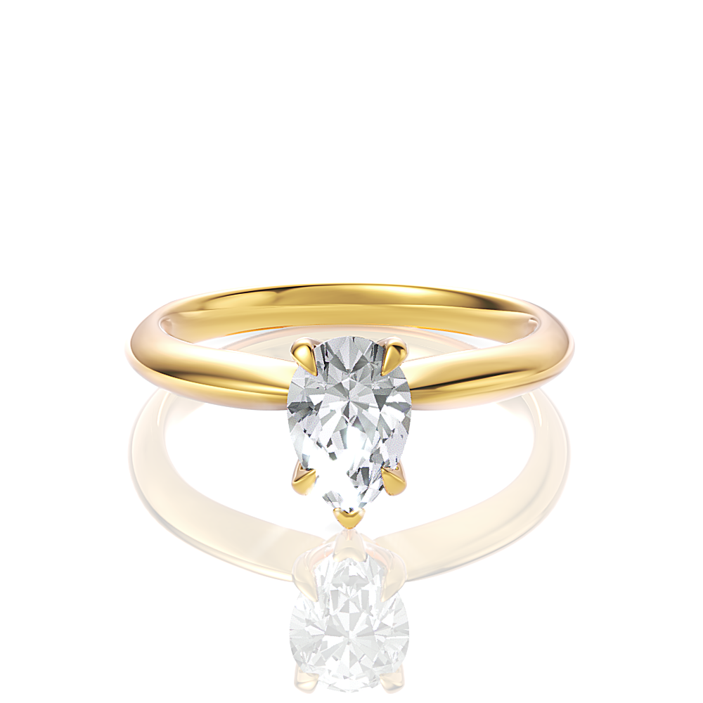 Beatrice Pear Cut Lab Grown Diamond 18Kt Yellow Gold Engagement Ring