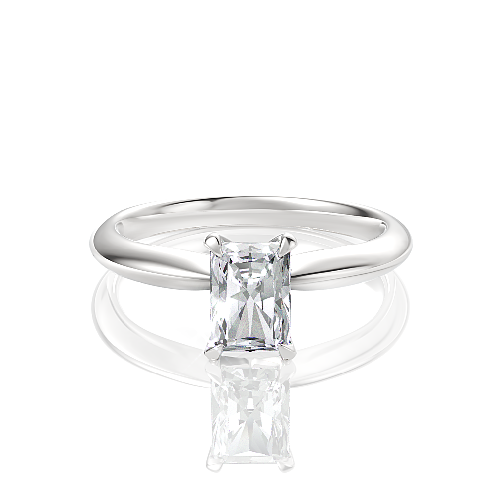 Beatrice Radiant Cut Lab Grown Diamond 14Kt White Gold Engagement Ring