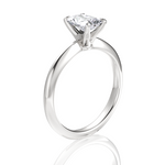 Beatrice Radiant Cut Lab Grown Diamond 18Kt White Gold Engagement Ring - View 3