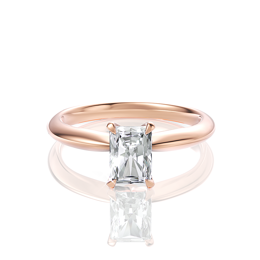 Beatrice Radiant Cut Lab Grown Diamond 18Kt Rose Gold Engagement Ring