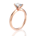 Beatrice Radiant Cut Lab Grown Diamond 18Kt Rose Gold Engagement Ring - View 3