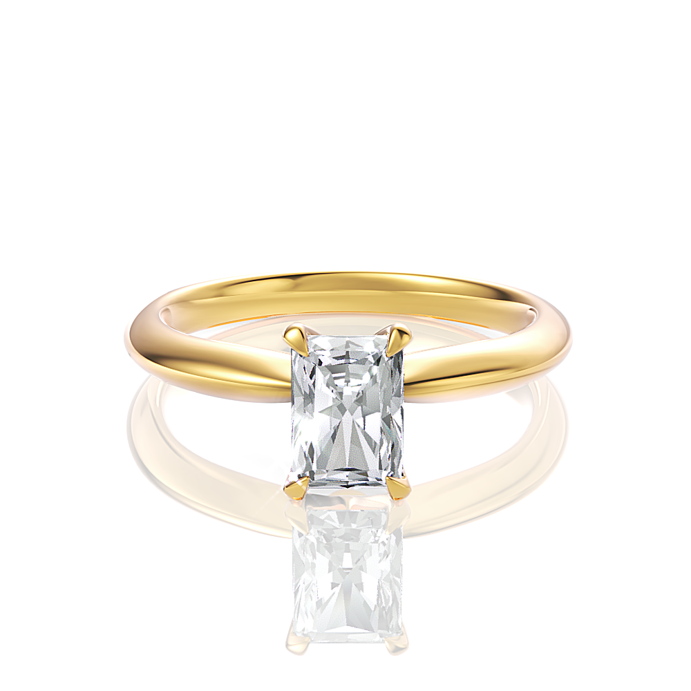 Beatrice Radiant Cut Lab Grown Diamond 18Kt Yellow Gold Engagement Ring