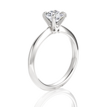 Beatrice Round Cut Lab Grown Diamond 14Kt White Gold Engagement Ring - View 3