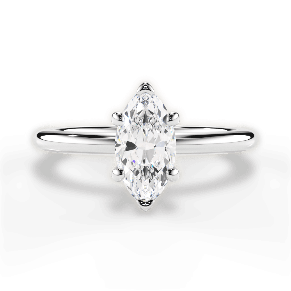 Allison Marquise Cut Lab Grown Diamond Platinum Engagement Ring