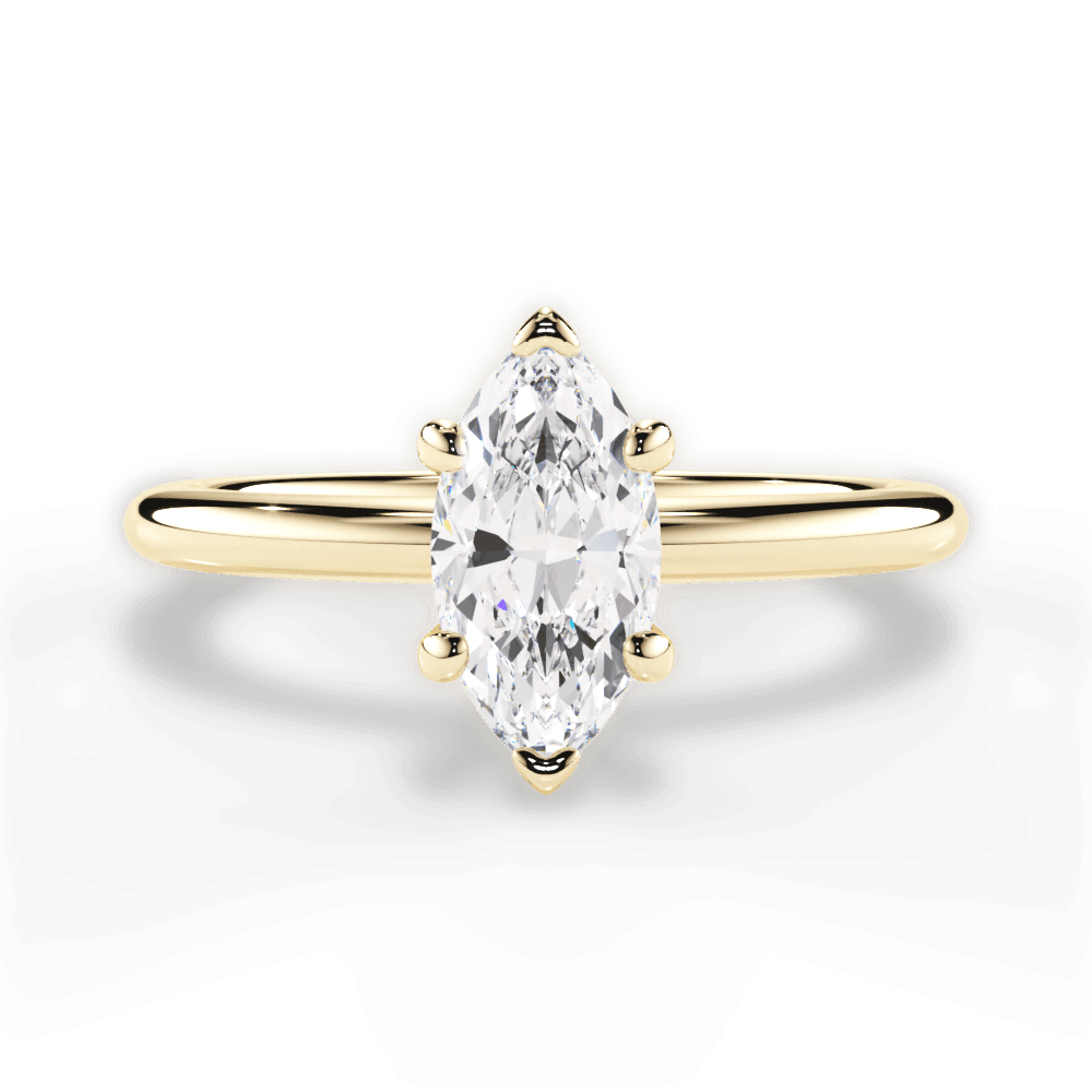 Allison Marquise Cut Lab Grown Diamond 18Kt Yellow Gold Engagement Ring