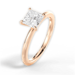 Allison Princess Cut Lab Grown Diamond 18Kt Rose Gold Engagement Ring - View 4