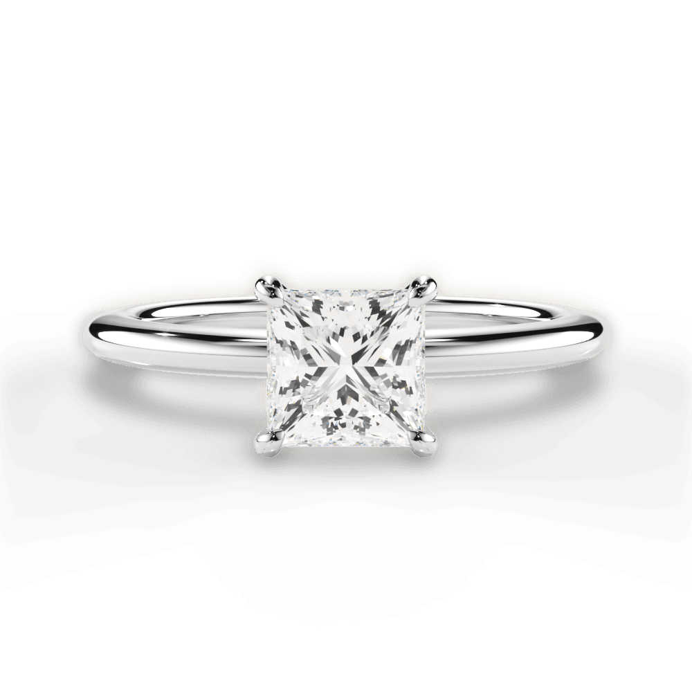 Allison Princess Cut Lab Grown Diamond Platinum Engagement Ring