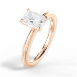 Allison Radiant Cut Lab Grown Diamond 18Kt Rose Gold Engagement Ring - View 2