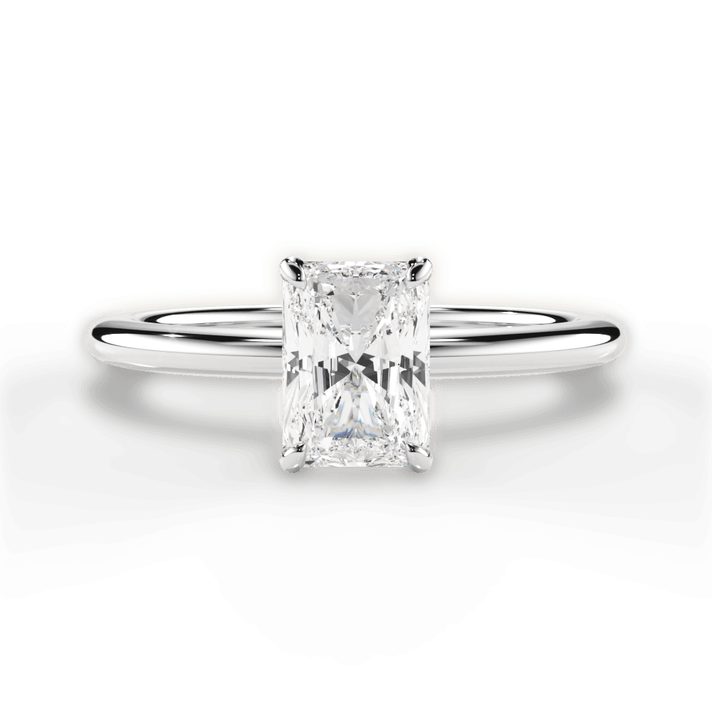 Allison Radiant Cut Lab Grown Diamond 14Kt White Gold Engagement Ring