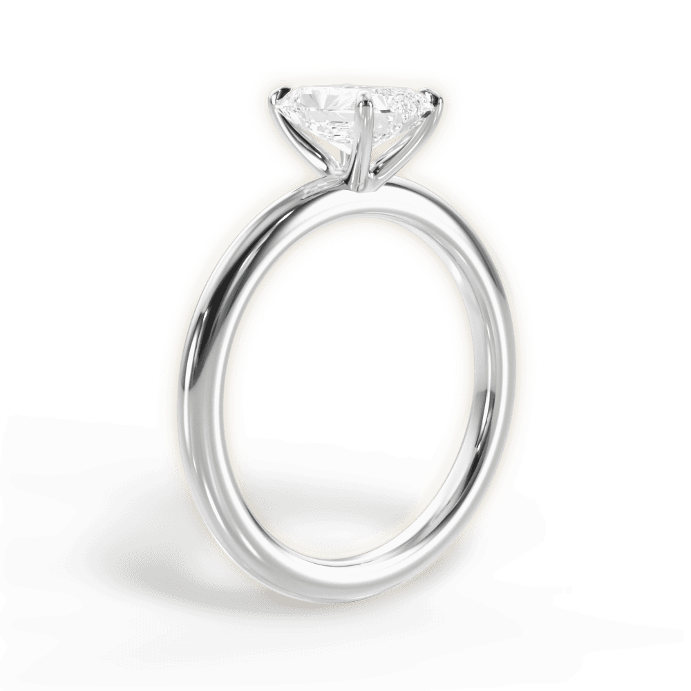 Allison Radiant Cut Lab Grown Diamond 18Kt White Gold Engagement Ring - View 3