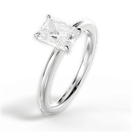Allison Radiant Cut Lab Grown Diamond 18Kt White Gold Engagement Ring - View 2
