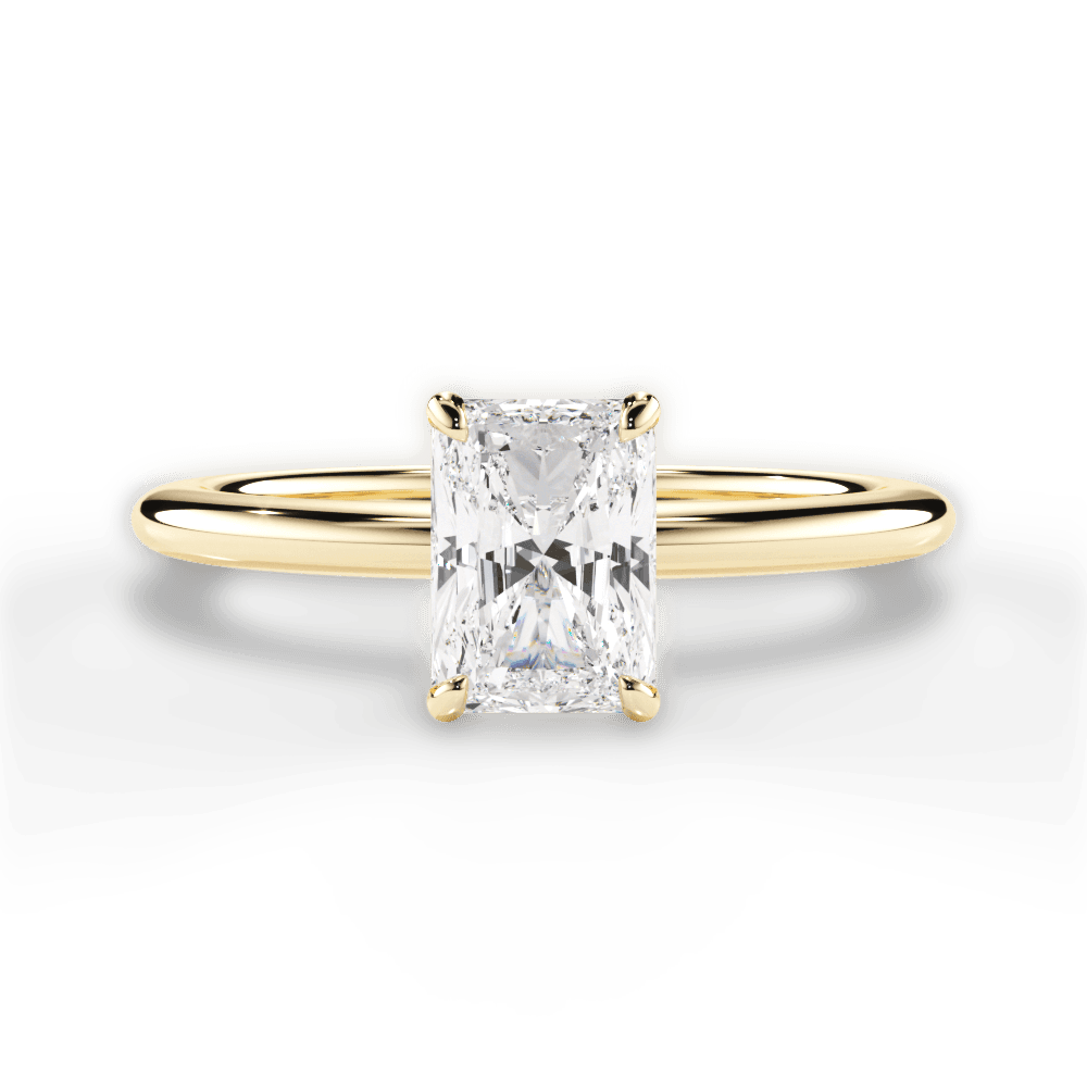 Allison Radiant Cut Lab Grown Diamond 18Kt Yellow Gold Engagement Ring