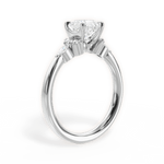 Cynthia Asscher Cut Lab Grown Diamond 14Kt White Gold Engagement Ring - View 2