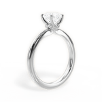 Cara Asscher Cut Lab Grown Diamond Platinum Engagement Ring - View 2