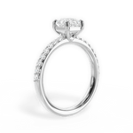 Elsie Asscher Cut Lab Grown Diamond 18Kt White Gold Engagement Ring - View 3