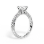Kira Asscher Cut Lab Grown Diamond 14Kt White Gold Engagement Ring - View 4
